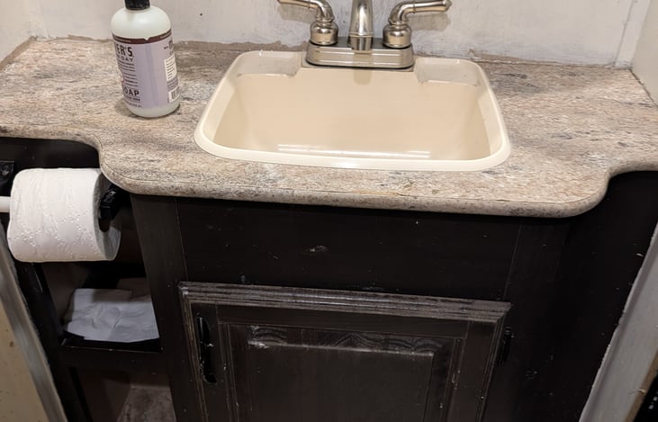 Bunkhouse bathroom sink.
