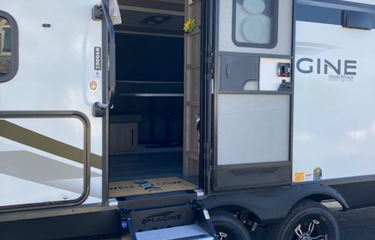 main entrance into trailer