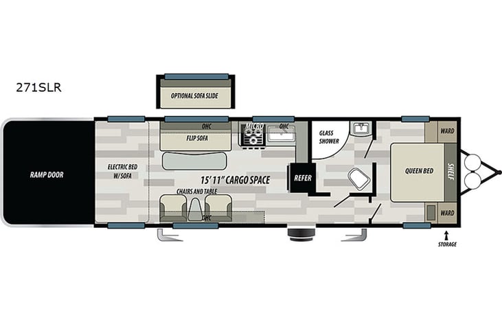 Representative floor plan provided by a trusted RVshare partner.
