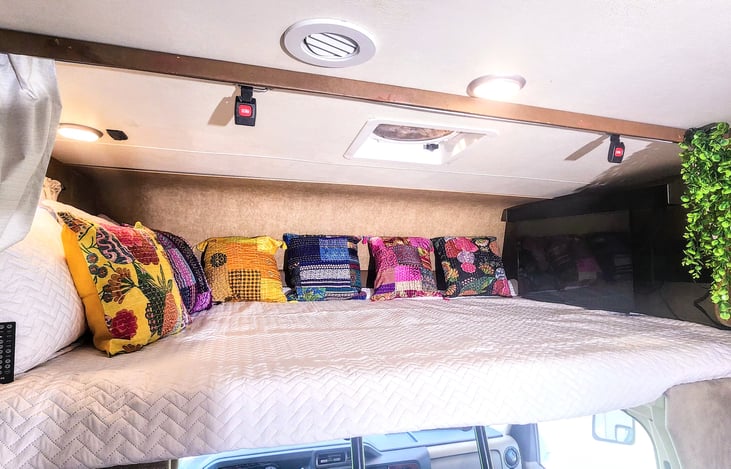 Sleeping Area above the Cab