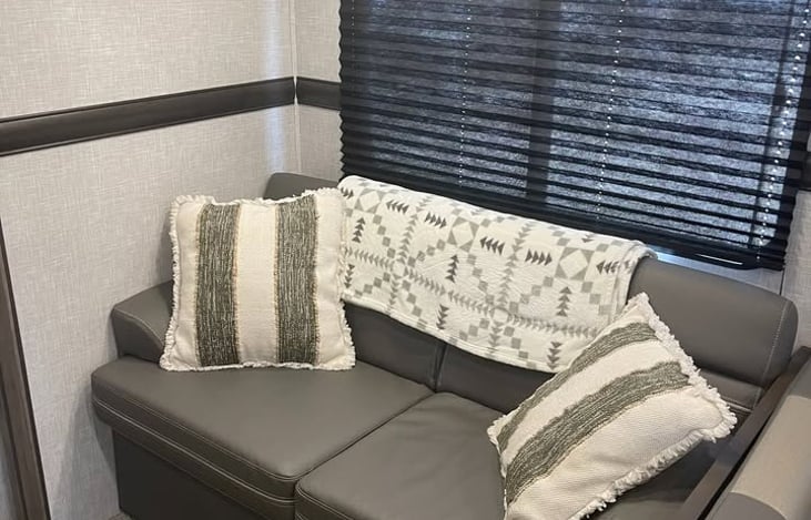 Loveseat turns into sleeping area