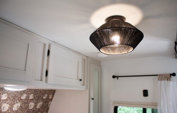 Experience unique design elements throughout the camper, adding a touch of individuality and charm to the space.