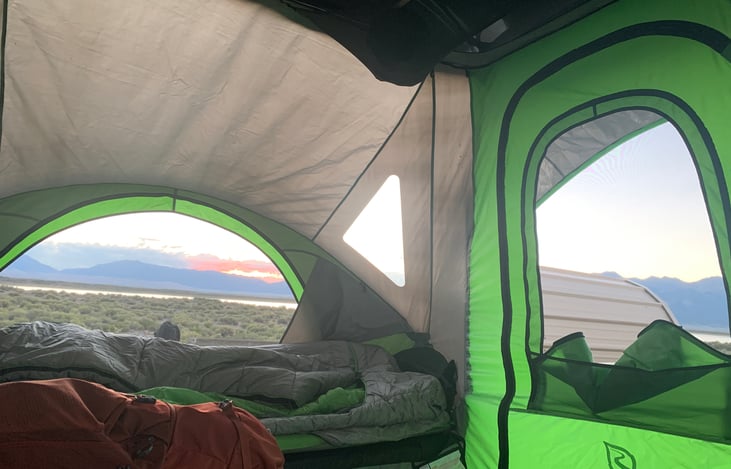 Camping near the Great Sand Dunes National Park.