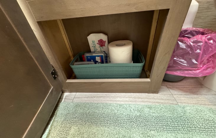 Toilet paper rolls and santi pods included.