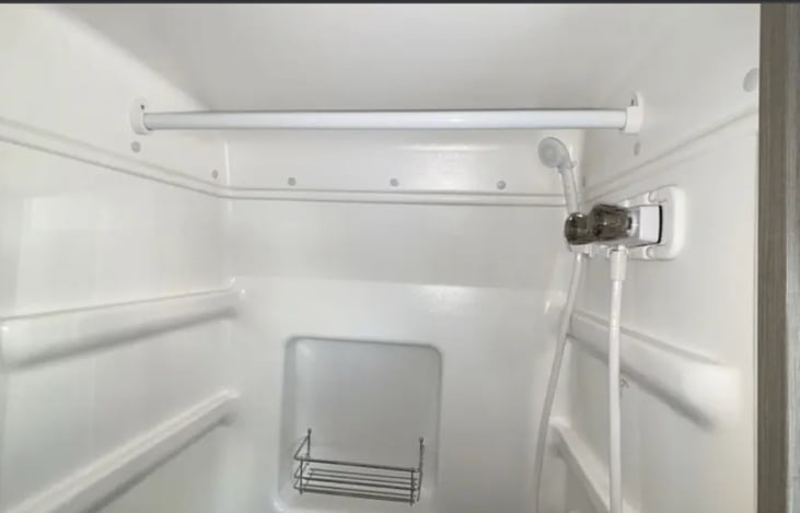 Toilet in Compact Shower