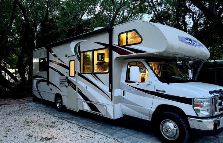 RV parked in the camper park