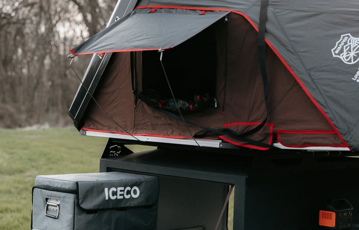 Rear fridge/freezer slide out