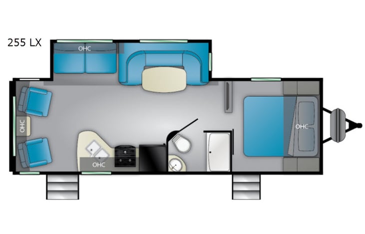 Representative floor plan provided by a trusted RVshare partner.