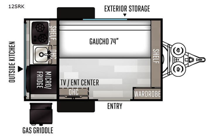Representative floor plan provided by a trusted RVshare partner.