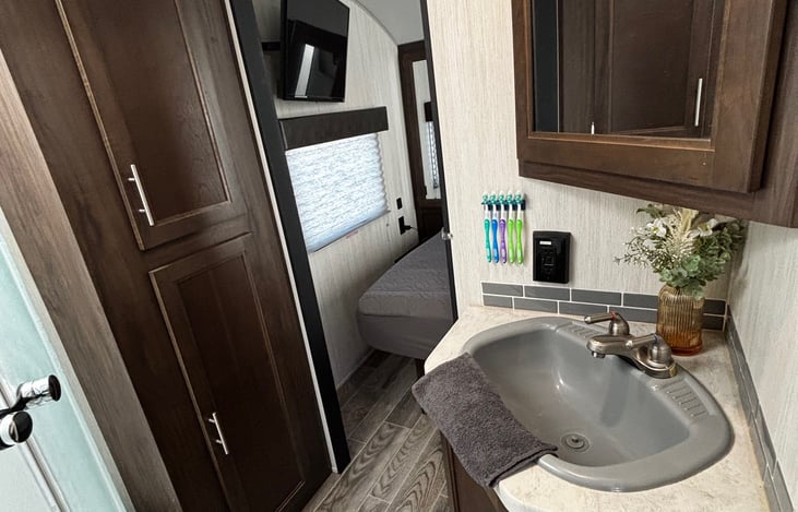 Bathroom and View of Access to Bedroom