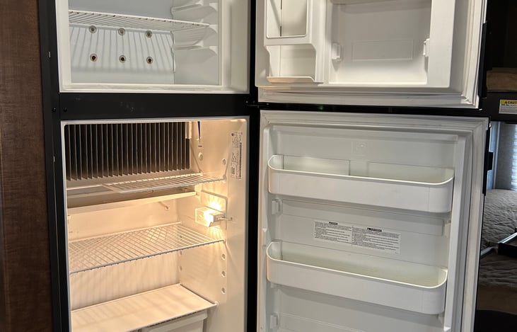 Good size fridge with freezer.