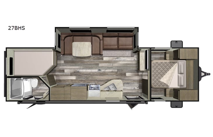 Representative floor plan provided by a trusted RVshare partner.