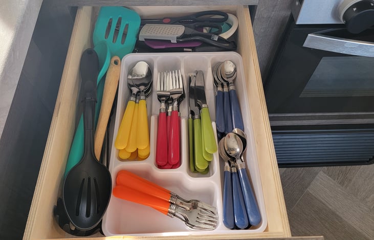 Stocked Silverware and utensils