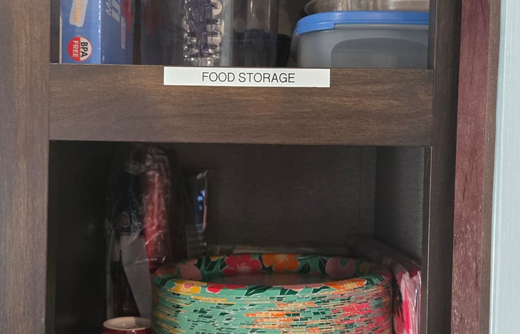 Plates, dinning utensils, cups, food storage, etc.