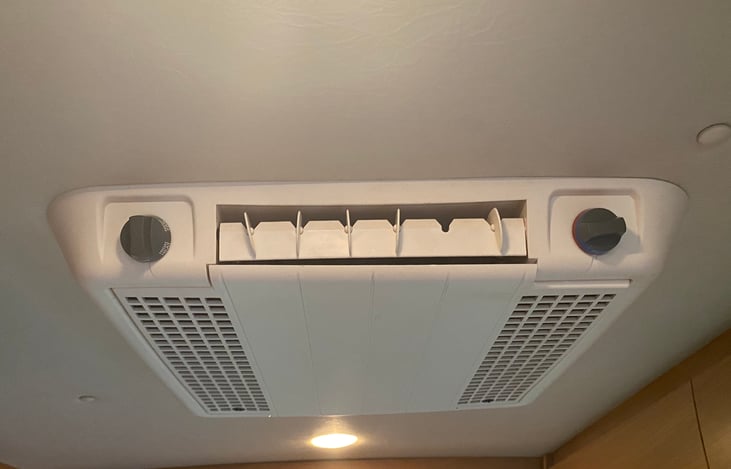 Cold rooftop A/C!  Don't forget to check those other camper vans for an A/C!