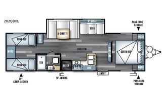 Indoor/outdoor kitchen 2bdrm bunk house