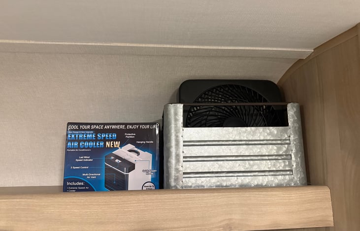 fan and small air conditioner available for additional cooling