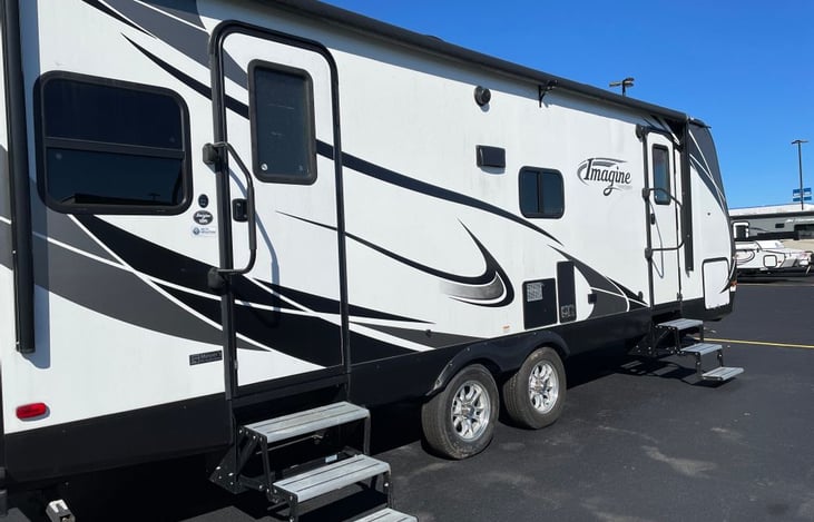 Awning..just about as long as the camper