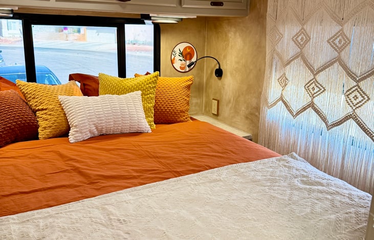 Primary Bedroom in the back of the RV - right side