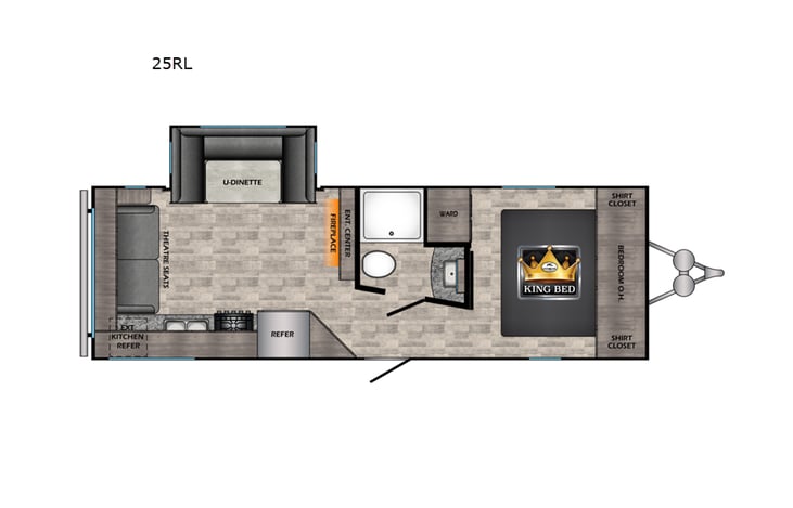 Representative floor plan provided by a trusted RVshare partner.