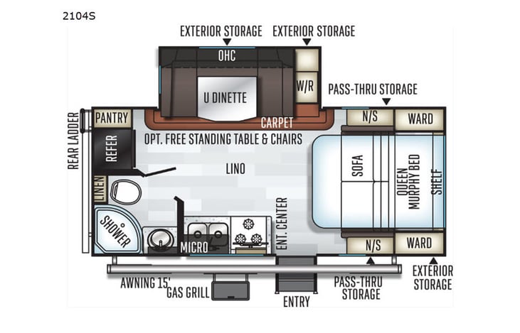 Representative floor plan provided by a trusted RVshare partner.