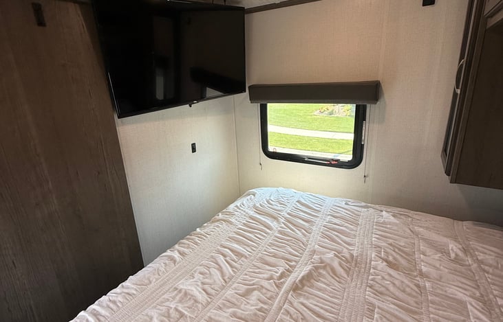 Separate tv in the bedroom.
