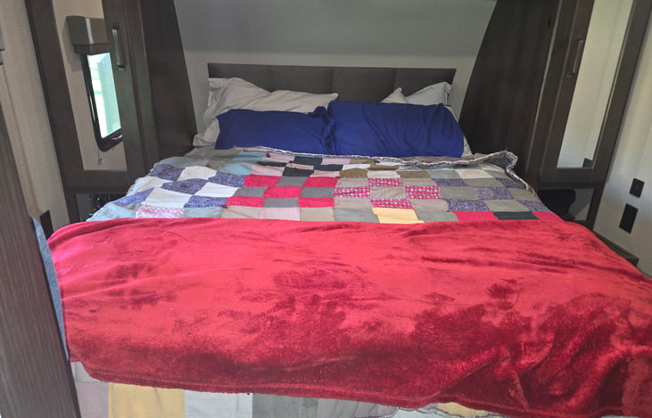 Queen bed in private bedroom