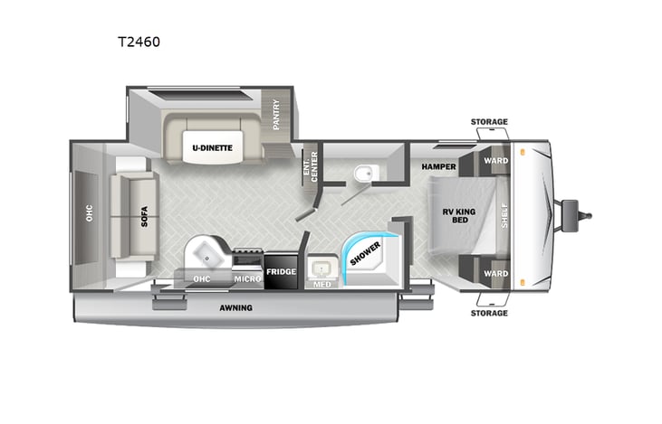 Representative floor plan provided by a trusted RVshare partner.