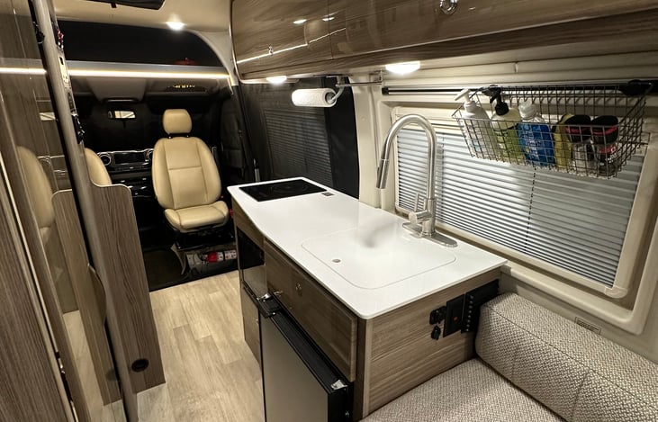 Dinette with Corian solid-surface countertop.