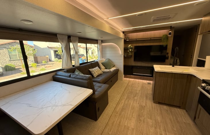Main living space front he back.