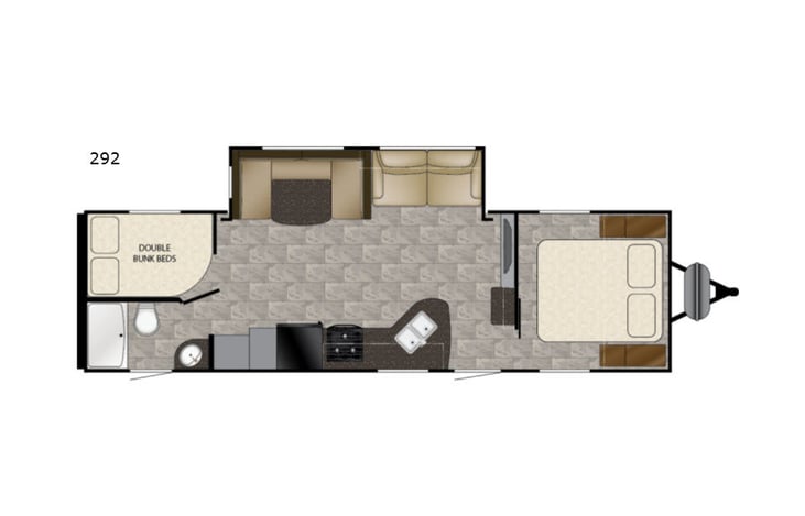 Representative floor plan provided by a trusted RVshare partner.