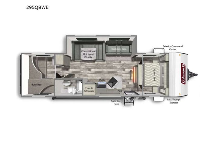 Representative floor plan provided by a trusted RVshare partner.