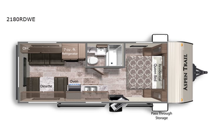 Representative floor plan provided by a trusted RVshare partner.