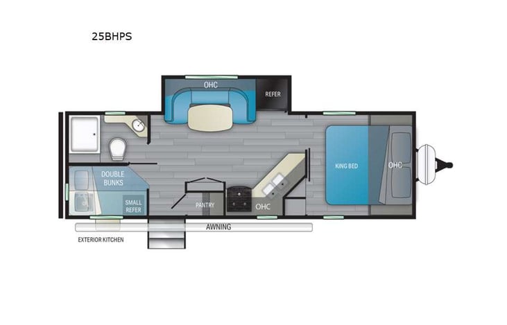 Representative floor plan provided by a trusted RVshare partner.