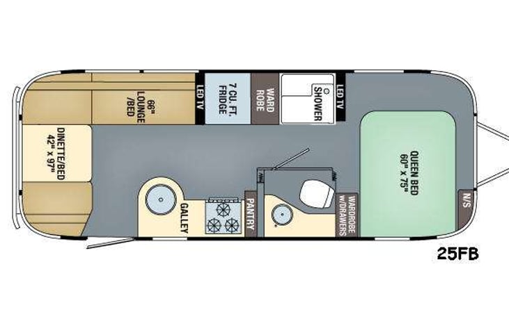 Representative floor plan provided by a trusted RVshare partner.