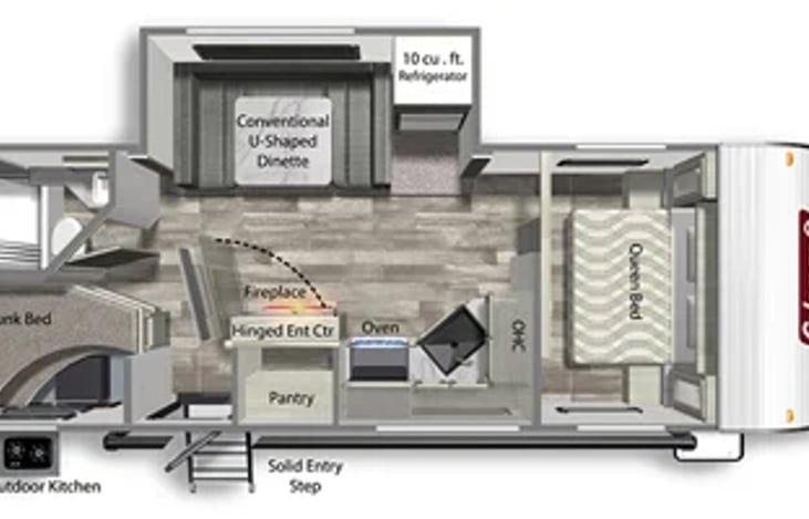 2022 Dutchmen Coleman Lantern Series 242BH Floor Plan