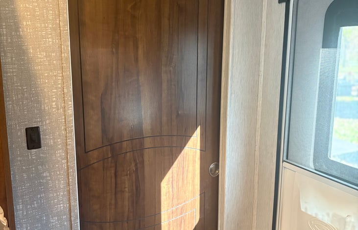 Sliding door to bedroom