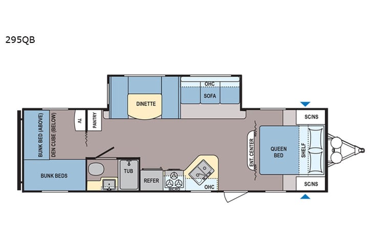 Representative floor plan provided by a trusted RVshare partner.