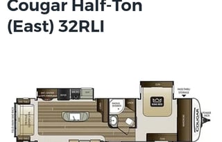 2019 Keystone RV Cougar Half-Ton Series 32RLI