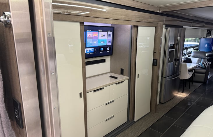 Bedroom TV and storage