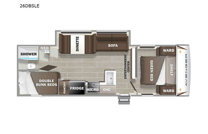 Representative floor plan provided by a trusted RVshare partner.