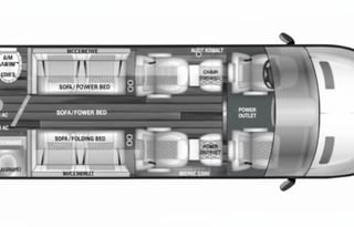 Luxury Mercedes easy park/drive, seats 8, sleeps 2
