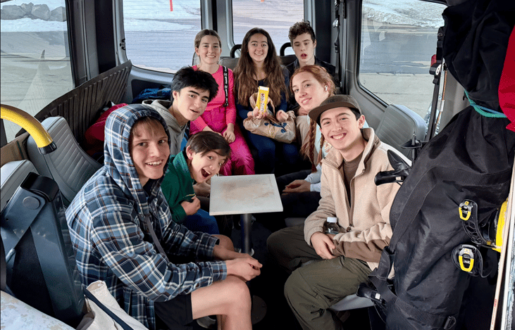 Ski trip with friends! The van has 10 seatbelts!