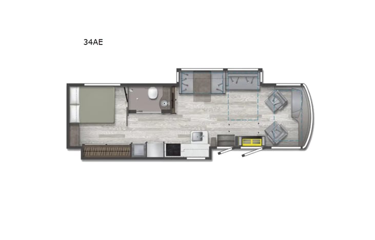 Representative floor plan provided by a trusted RVshare partner.