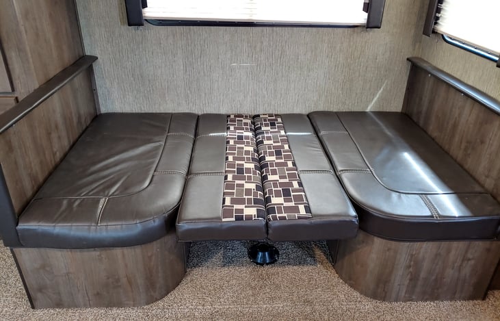 Dining Table can be used as a sleeping area.