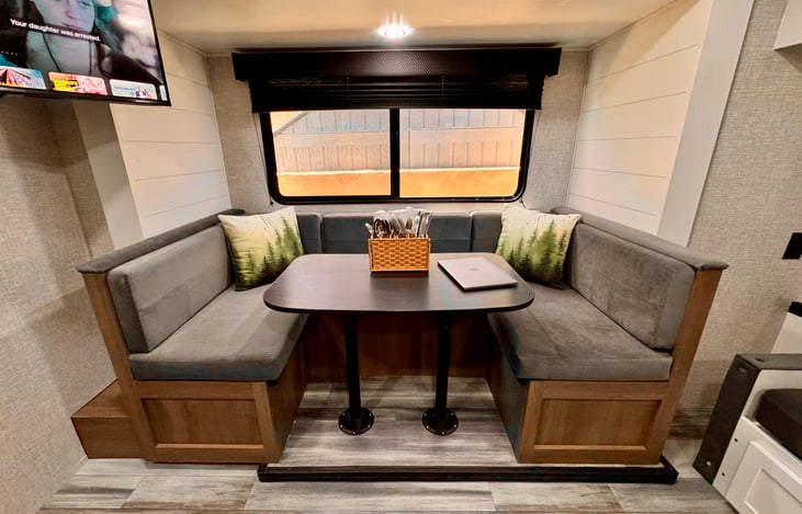 Great for board games, work mode or family dinner. This dinette offers ample space, television view seating, and a large window for those picturesque views.