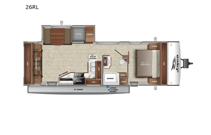 Representative floor plan provided by a trusted RVshare partner.