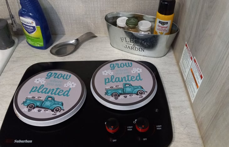 Two-Burner Stove for your cooking needs. We have provided you with spices, cooking utensils, pots, and pans for your convenience