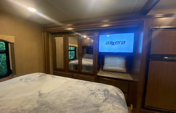 Master Bedroom TV and closets