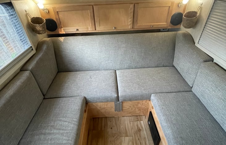 Spacious u shaped couch